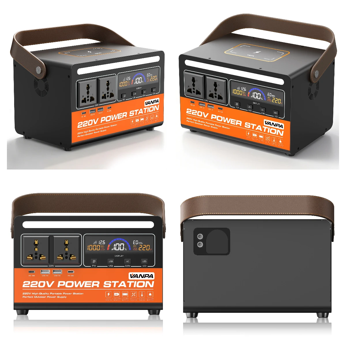 Portable Power Station 300w Solar System Power Bank Solar Generator 110V 220V Camping Wireless Charging Station Emergency Energy Storage Supply