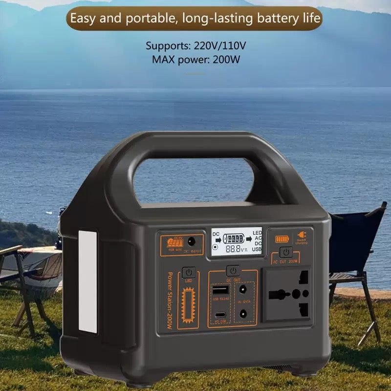 Portable power station 200w 110v 220v solar generator solar system power station camping solar RV power apply